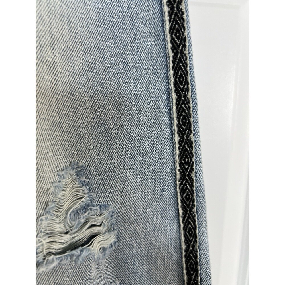 One Teaspoon Le Cats Florence Jeans Womens 27 Distressed Low Rise Flare Leg - Picture 4 of 15